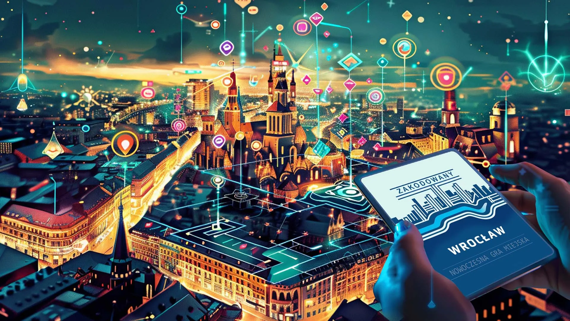 Zakodowany Wrocław — baner promocyjny gry miejskiej